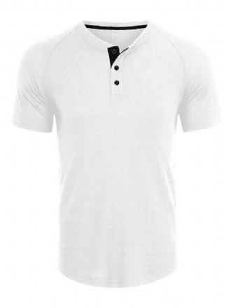 Ανδρικά T-shirts Casual Jewel Neck Oversized Κοντά Μανίκια