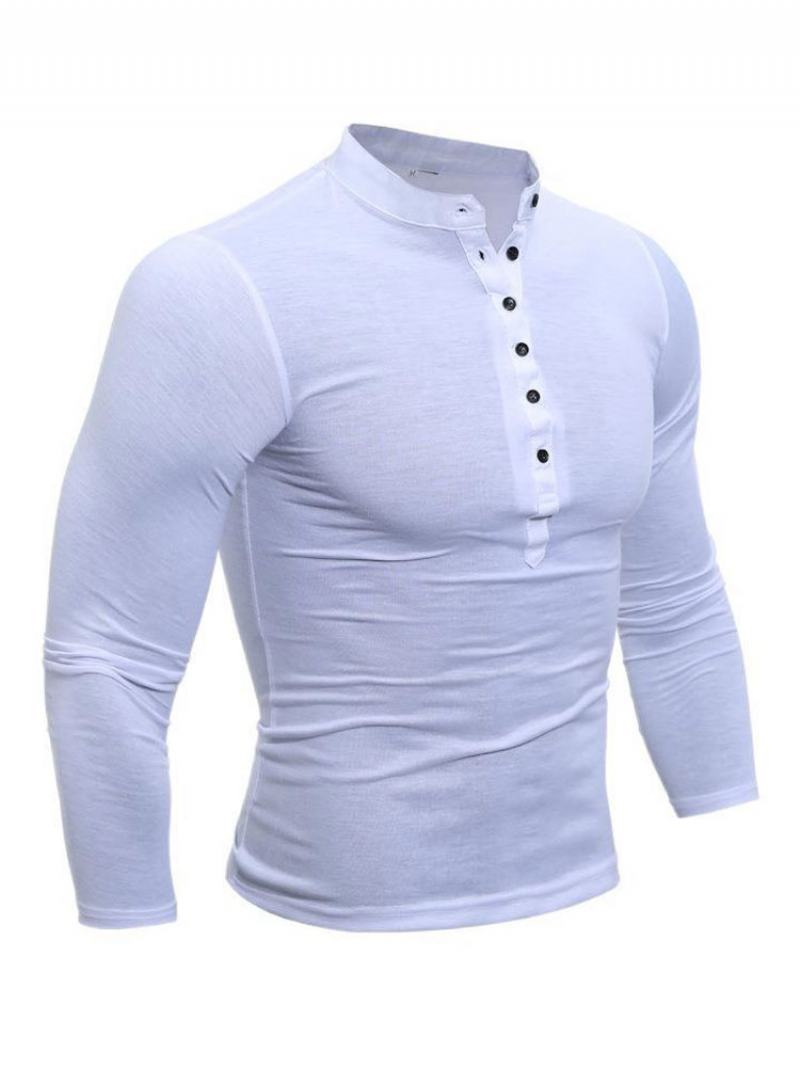 Ανδρικά Μπλουζάκια Chic Jewel Neck Μακριά Μανίκια