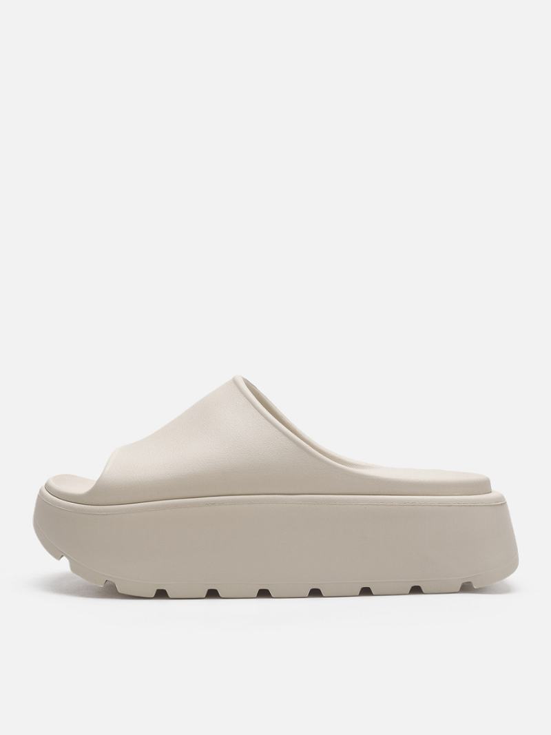 Γυναικεία Πέδιλα Slides Open Toe Flat Slide Sandals - Μπεζ